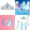 Coroană de Plastic Prințesă Elsa din Frozen Baghetă Magică Colier Cercei Fundă Mănuși Perfecte Pentru Petreceri Și Adunări