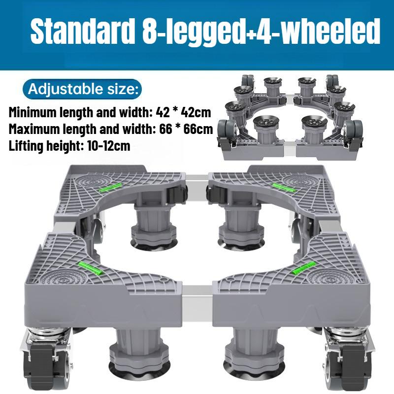 4PCS Multi Functional Appliance Protection Base Adjustable Height System Shock Absorption Mats for Home Machine Maintenance Stability