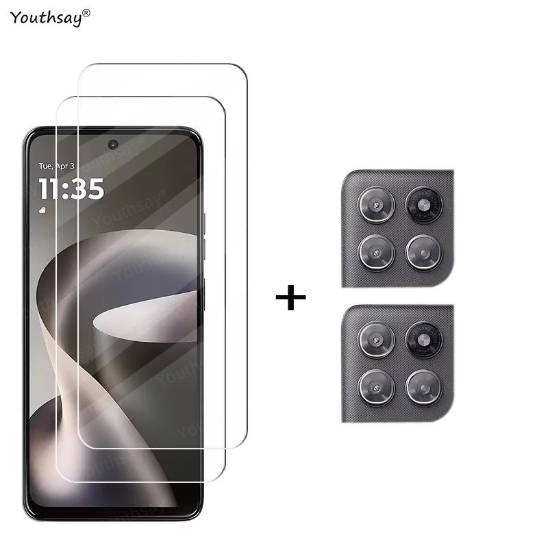 6in1 Full Gule Glass For Motorola Moto G87 Tempered Glass Moto G87 Screen Protector Protective Phone Camera Lens Film Moto G87