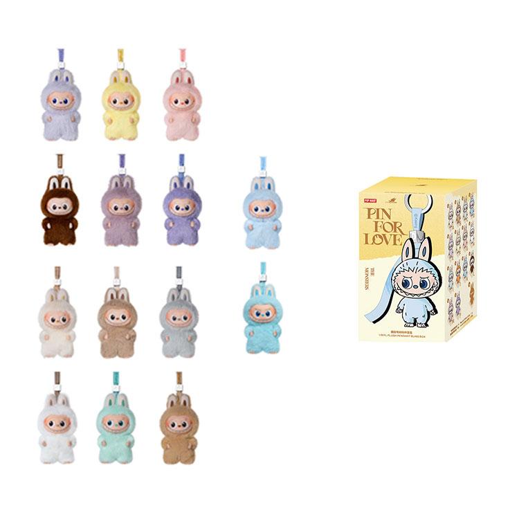 POP MART The Monsters LABUBU 4.0 Pin For Love Collection Vinyl Plush Pendant A-M N-Z Blind Box Single Box/Whole Set 14 Pcs