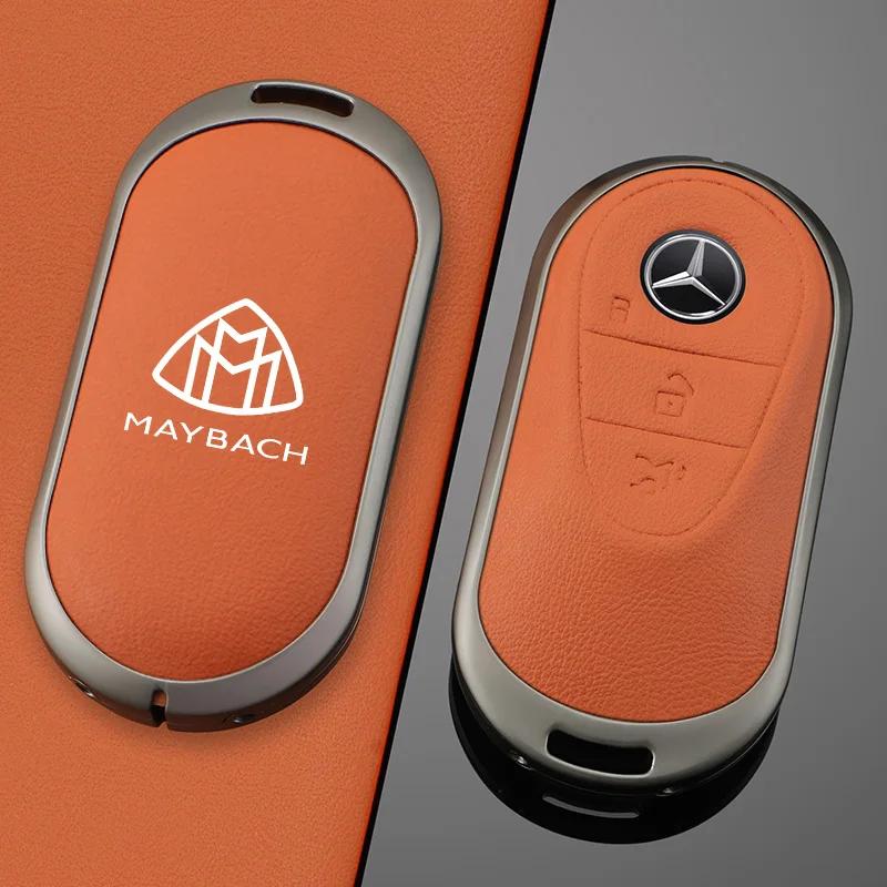 2025 Hot Car Sticker Zinc Alloy Car Key Cover Case Holder Maybach Logo For Mercedes Benz Maybach C S Class W206 W223 S350 C260 C