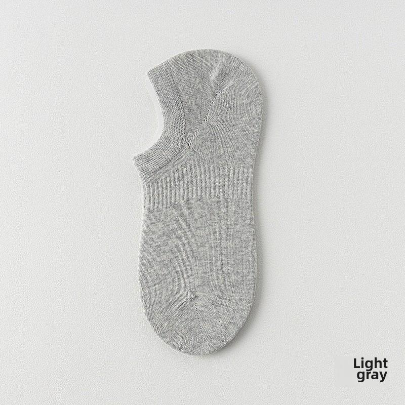 5 Pairs of Women's Summer Thin Mesh Breathable Pure Cotton Boneless Heel Shallow Mouth Invisible Socks