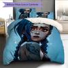 Anime Pattern Bedding Quilt Set Quilt Cover Pillowcase Home Decoration Birthday Gift (1 * Duvet Cover + 2 * Pillowcase, Without Core)