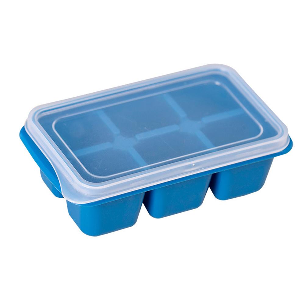6 Grid Reusable Ice Cube Molds Easy To Take Off Ice Tray Refrigerator Icebox for Summer Juice Drinks Wine Cocktails Whiskey