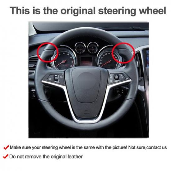 For Opel Mokka 2013 - 2016 ignia Astra J Hand Sewing Car Steering Wheel Cover
