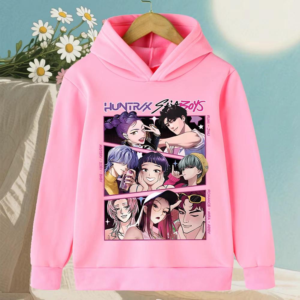 Kids Boys Girls Anime Clothes Kpop Demon Hunters Casual Fashion Warm Autumn Winter Sweatshirt Hoodie