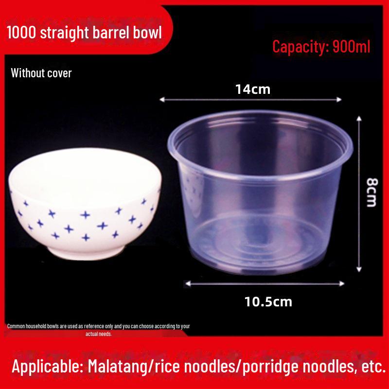 Round Disposable Plastic Bowl with Lid for Fresh-Keeping