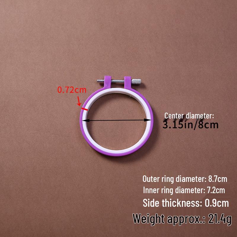 Adjustable Colorful Plastic Embroidery Hoop - Imitation Bamboo Style for DIY Cross-Stitch Projects