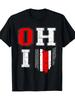 Ohio State Buckeye Map T-Shirt - Vintage Ohio State Buckeye Logo, Casual Short-S