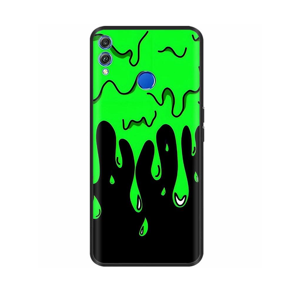 For Honor 8X Case Soft Liquid Silicone Full Coverage Phone Case For Huawei Honor 8X Cases Honor8X Cute Panda Back Cover Fundas