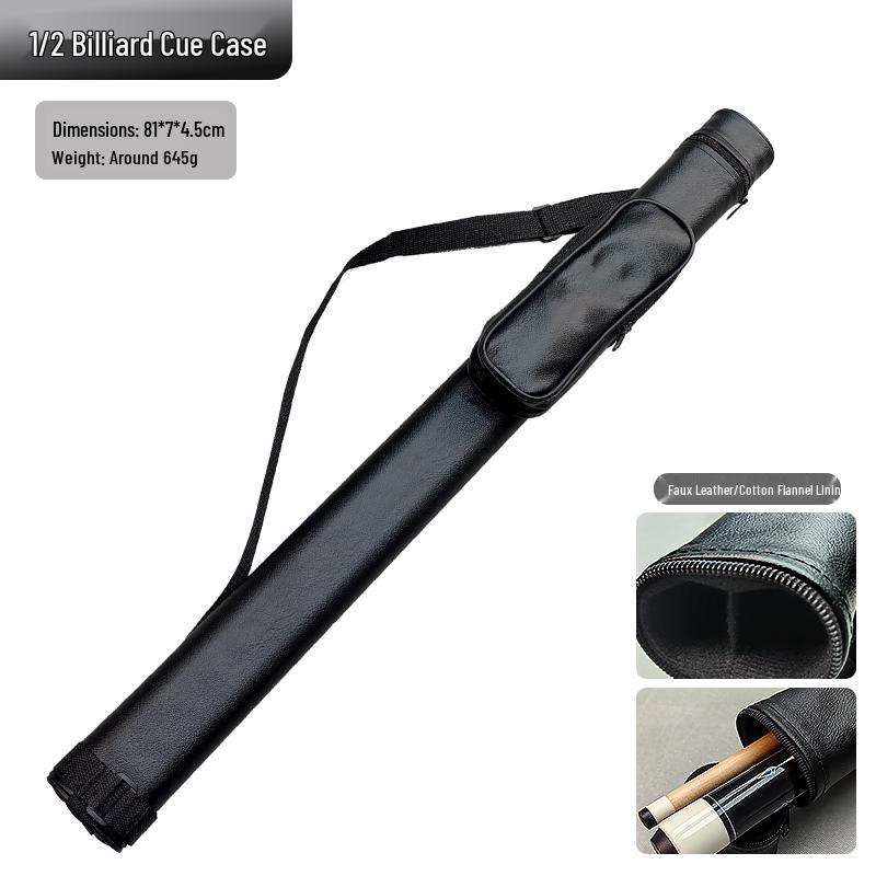 Three-Quarter Portable Billiard Cue Sleeve & Bag for Nine-ball & Big-head Cues