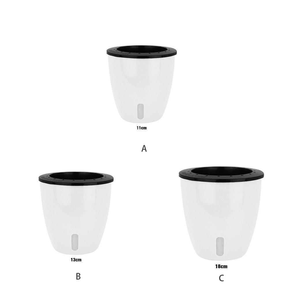 White Eco-friendly Self Watering Plant Pot For Enhancing Gardens Beauty Flower Pots Plant Pots