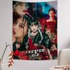 Popular K-Kpop Team I-idleS Cartoon Tapestry Hippie Flower Wall Carpets Dorm Decor Art Home Decor