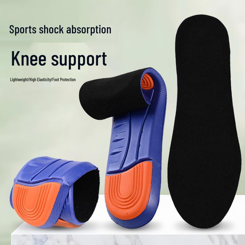 Men's EVA Shock-Absorbing Insole with Breathable Fabric for Autumn/Winter Comfort in Military Training & Sports.