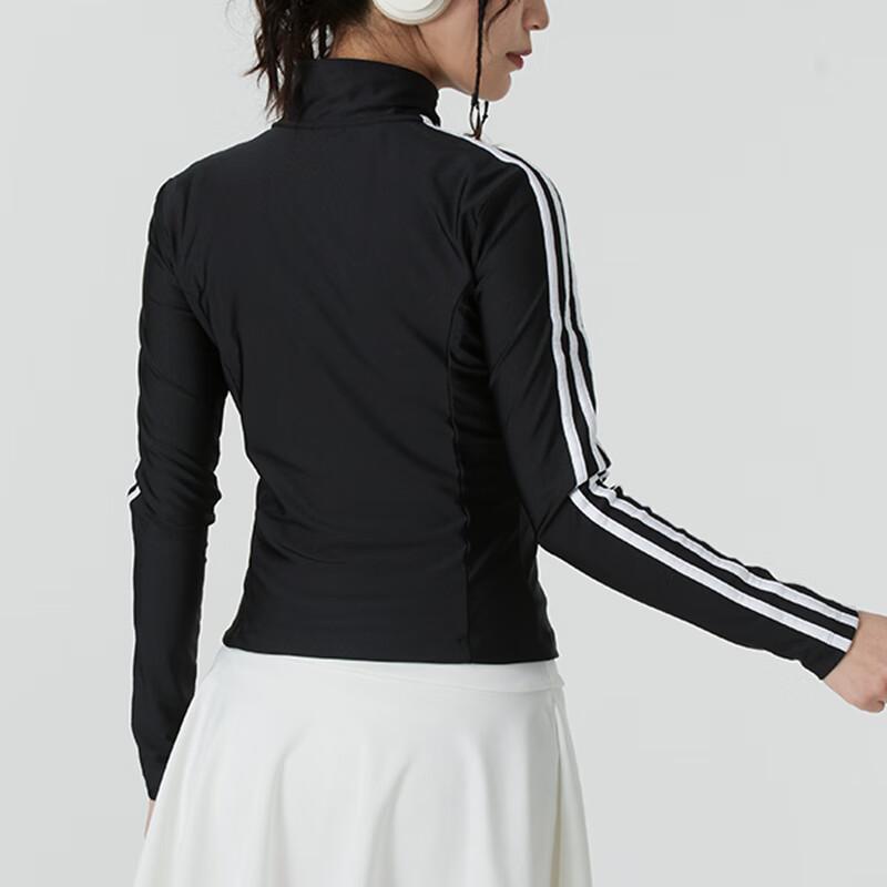 Adidas Originals Striped Training Windbreaker Jacket Women Jackets Black JD5025