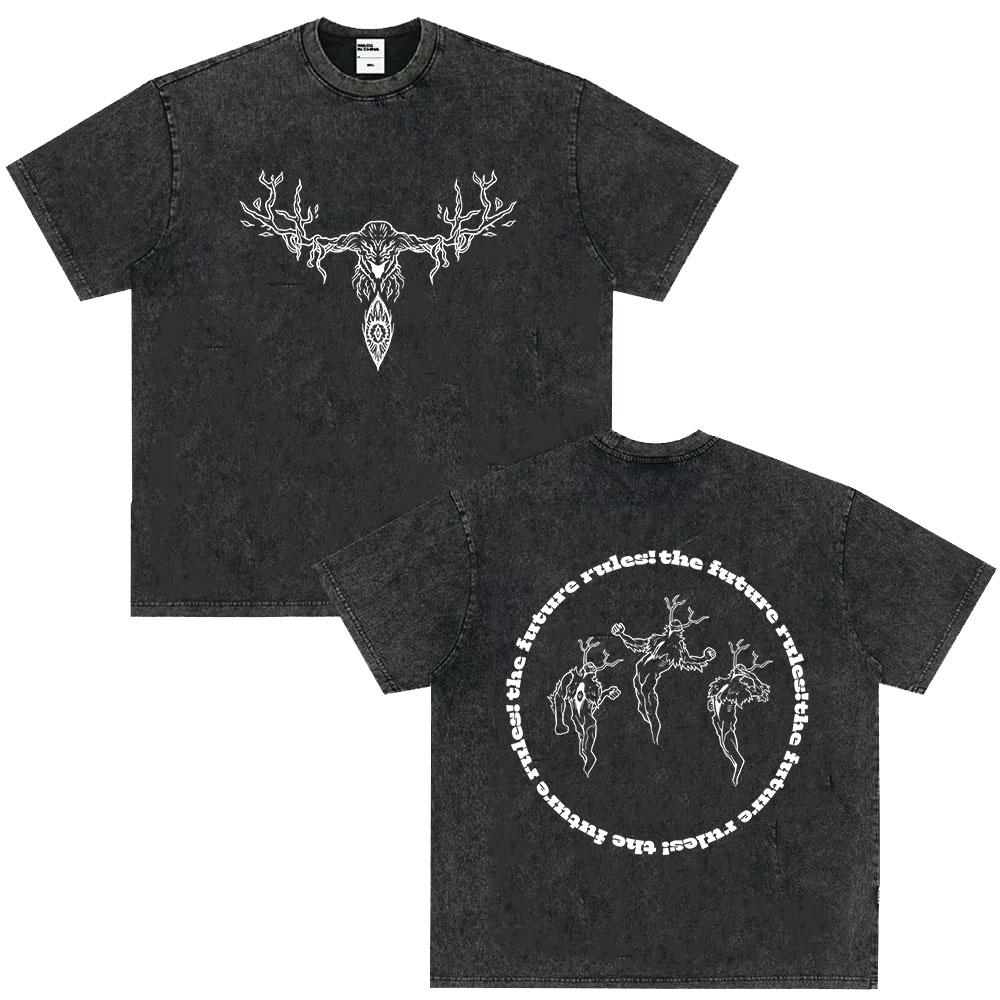 Japanese Anime Chainsaw Man Kobeni Metal Denji Tshirt Vintage Washed Manga Graphic T Shirts Unisex Couples Short Sleeve T Shirt