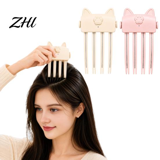 Hair Styling Gadget Electric Heated Volume Clip, Rechargeable Volumizing Clip for Bangs Styling, Root Lifter Fine Flat Comb with 2 Heat Settings Fast