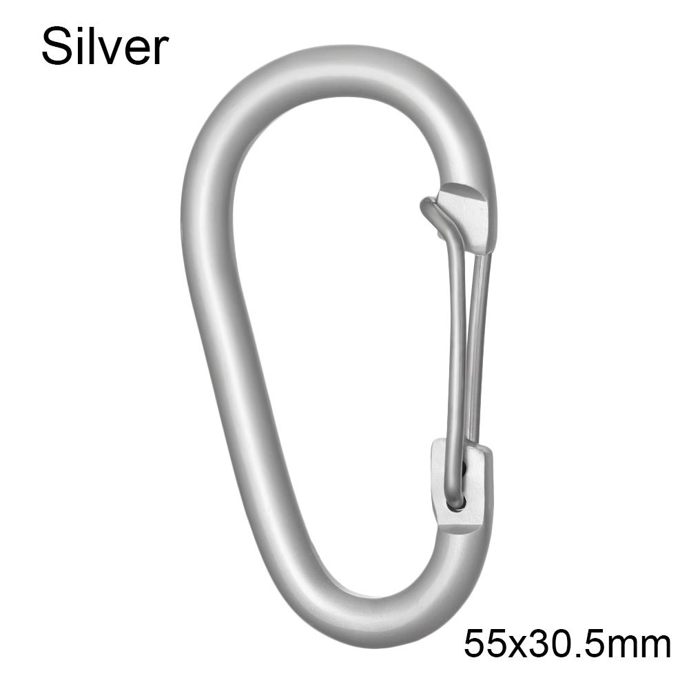 Outdoor Sports Equipment Safety Buckle Keychain Alloy Carabiner Climbing Button Camping Hiking Hook