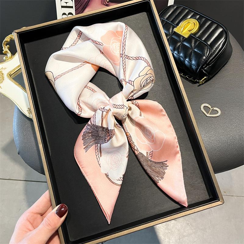 Yayun Style Druck Simulation Seidenschal Quadratischer Schal High-End Stola Vielseitiger Hals Kleiner quadratischer Schal Kopftuch