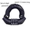 1 PC Universal Motorcycle Electric Cars Security Helmet Password Wire Lock Portable Anti-theft Mtb Road Bike Bicycle Locks