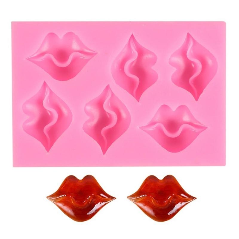 Red Lip Biscuits Silicone Mold Chocolate Candy Mold for Diy Dessert Ice Block Mold Handmade Cupcake Decor Baking Tool