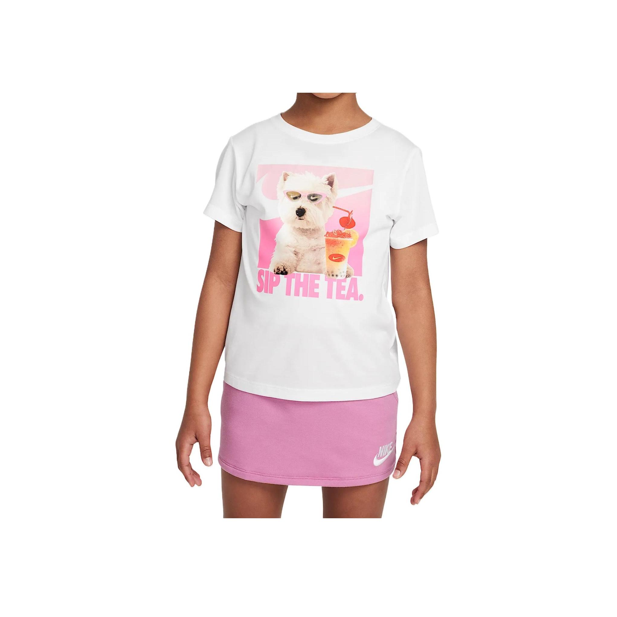 

Nike T-Shirt Comfortable Skin-Friendly Simple Soft Short Sleeve Kids tops White II2420-100 6