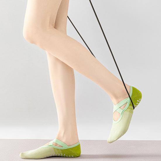Verlaufende Unsichtbare Socken für Damen Anti-Rutsch Silikon-Haftung Yoga-Socken Niedrig geschnitten Unsichtbare Flache Bootssocken für Fitness Indoor Tanz Sport