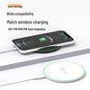 Ultra-Thin Round 50W Wireless Charger for Apple & Huawei Phones - 15W Desktop Charging Pad