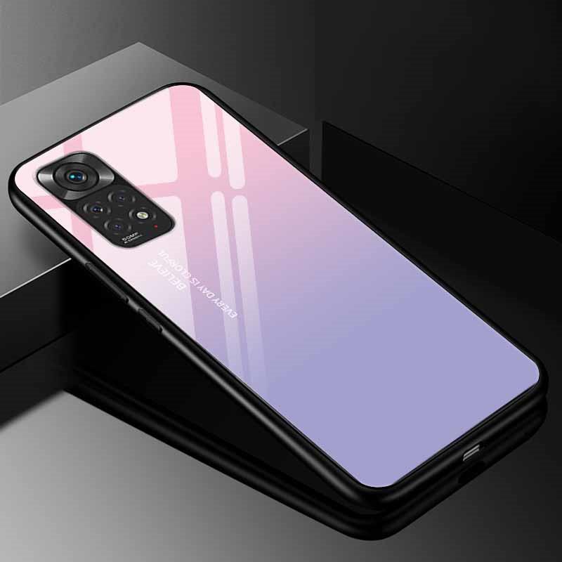 For Xiaomi Redmi Note 11s Case Tempered Glass Fashion Cover for Redmi Note 11 Pro 5G Global Note11 Case, 9s 10s Bumper Note11s