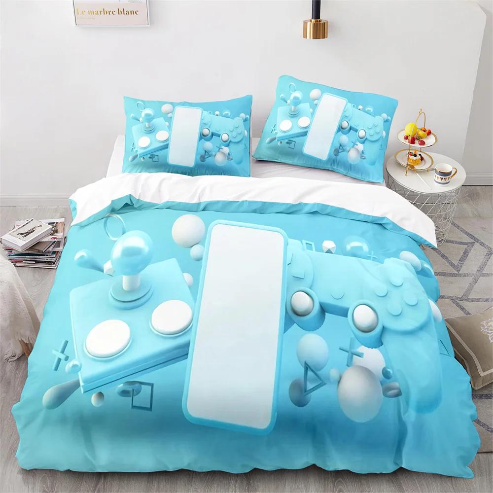 Colorful Gamepad Duvet Cover Game Handle For Children Boys Playroom Polyester Theme Of Science And Technology Bedroom Decoration