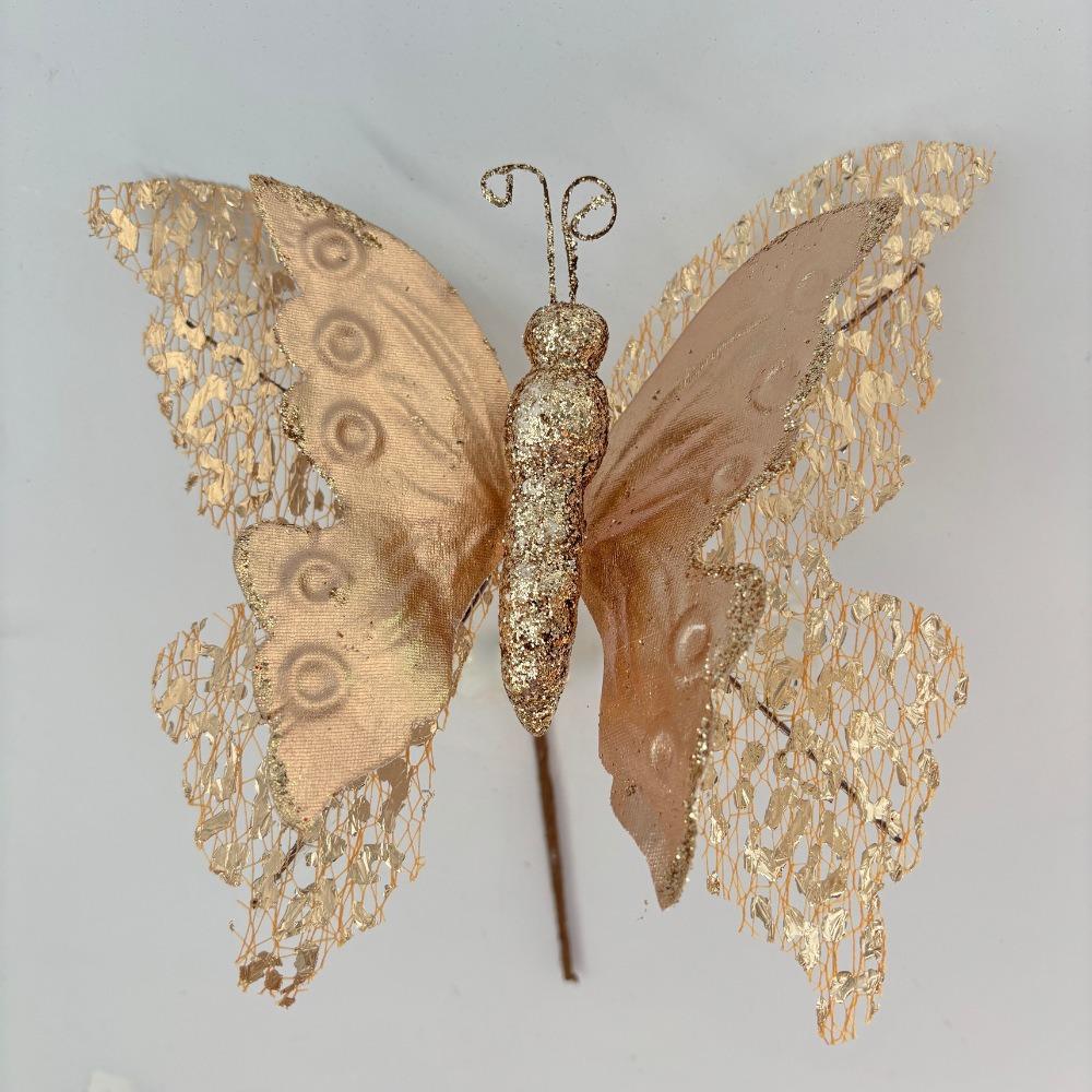 

Тканинна Різдвяна Штучний Метелик Блискітки Різдвяний Подарунок Нова Різдвяна Підвісна Прикраса B