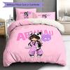 Ropa de cama con patrón Aphmau, juego de edredón, funda de almohada, decoración del hogar, regalo de cumpleaños (1 * funda nórdica + 2 * fundas de almohada, sin núcleo)