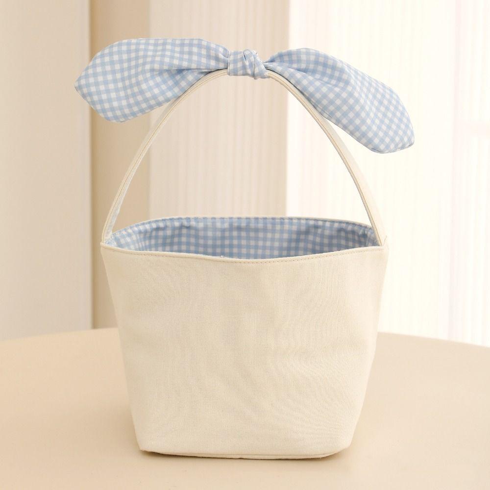 With handle Rabbit Basket Long ears Candy Bag New Easter Egg Basket  Easter decorations