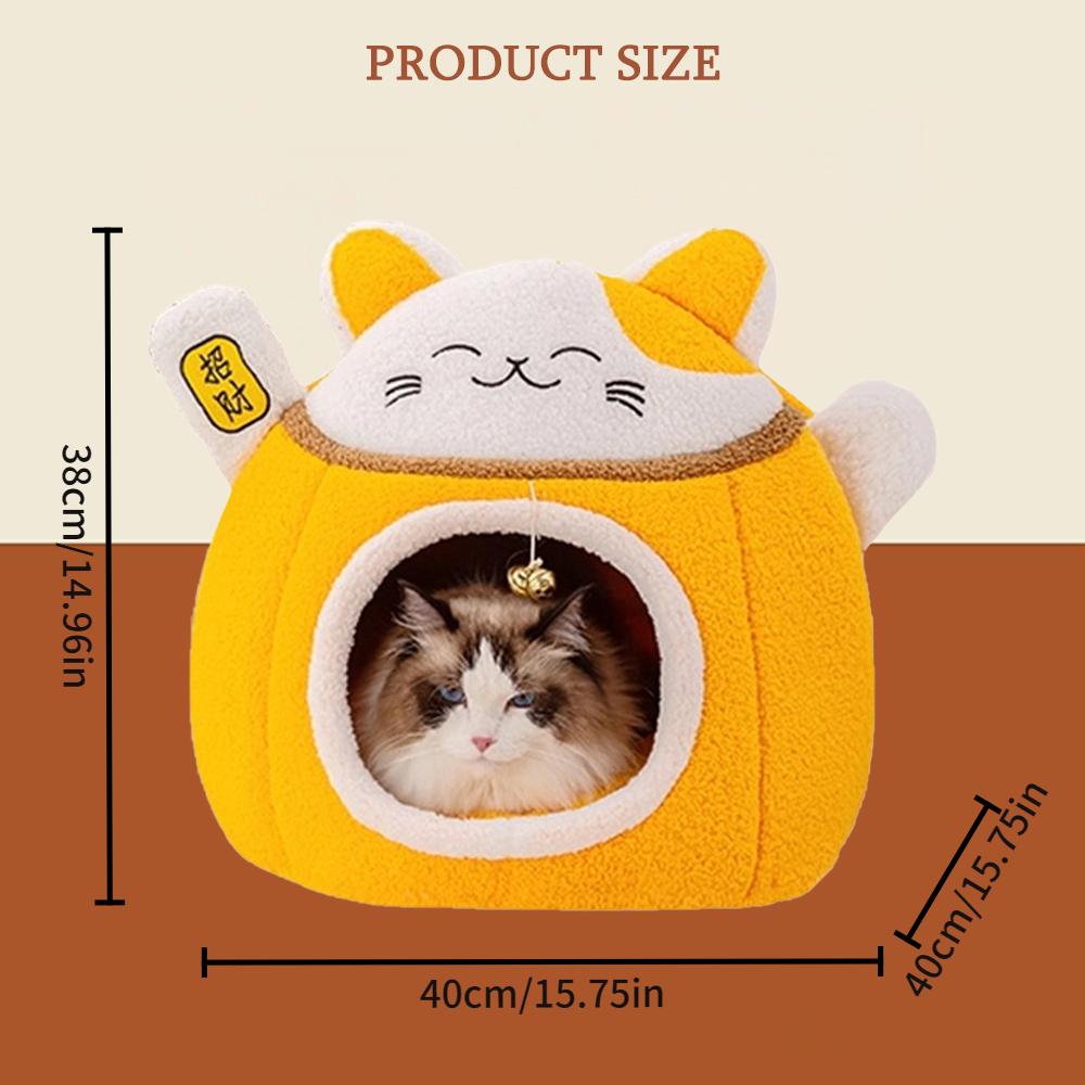 Winter warm enclosed plush circular pet nest, detachable design for easy cleaning and hygiene maintenance.zwq