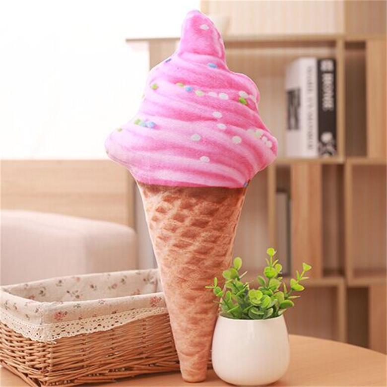 

Creative Simulation Personalized Cone Ice Cream Throw Pillow Children S Plush Doll Cushion Women S Valentine S Day Gift 30cm суничний