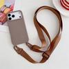 Křížový náhrdelník s popruhem Lanyard Matný silikonový kryt pro iPhone 17 16 15 14 Pro Max 11 12 13 XR X XS 8 Plus SE Nárazuvzdorný kryt