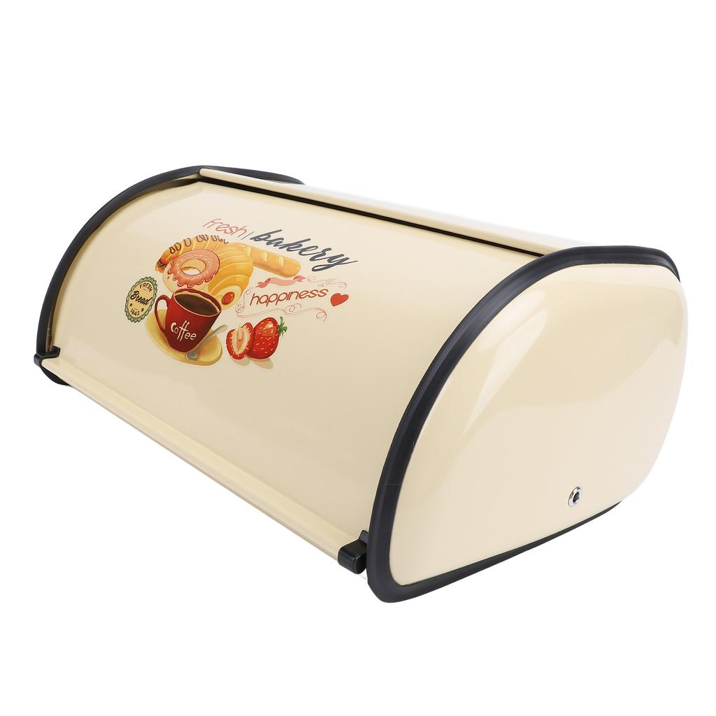 Brotdose Exquisit Elegant Trommeltyp Metall Brotaufbewahrungsbehälter für Brot Kuchen Krapfen Keks Lebensmittel Geschirr Champagner