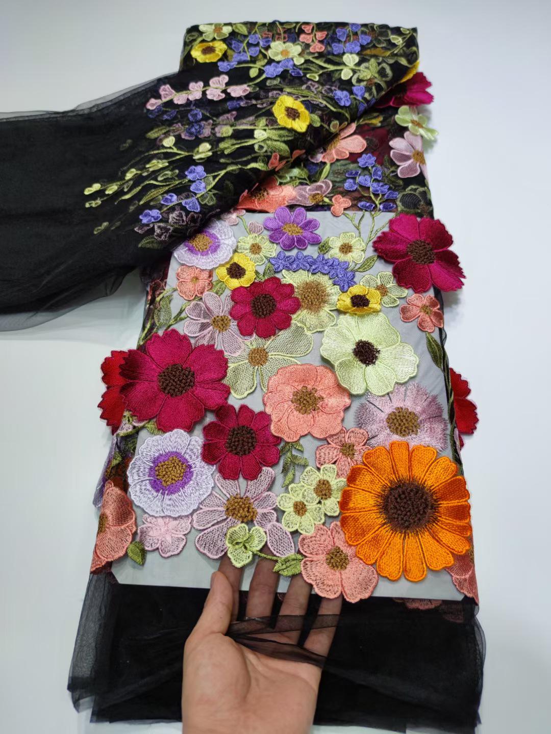 

3D аппликация вышитая кружевная ткань для детского платья