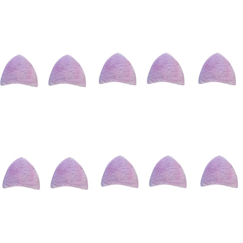 

10 Pcs Cats Ears Charm DIY Crafting Accessories Headband Making Charm for Headbands Hairband Making Clothes Decoration фиолетовый