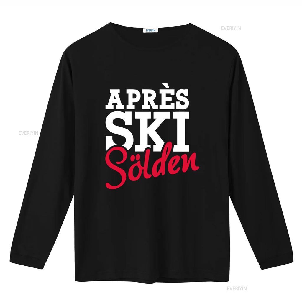 Mens Apres Ski Sölden T Shirt for Winter Sports Fans up to 5XL vintage Washed Soft homme Slightly Comfortable Versatile