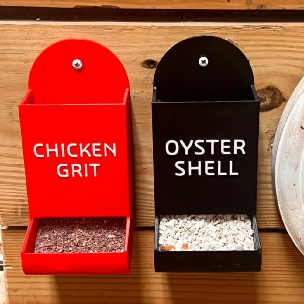Hanging Chicken Feeder Trough Wide Mouth Creative Gravity Poultry Feeder Precision Gravity Coop Feeding Station Oyster Shell