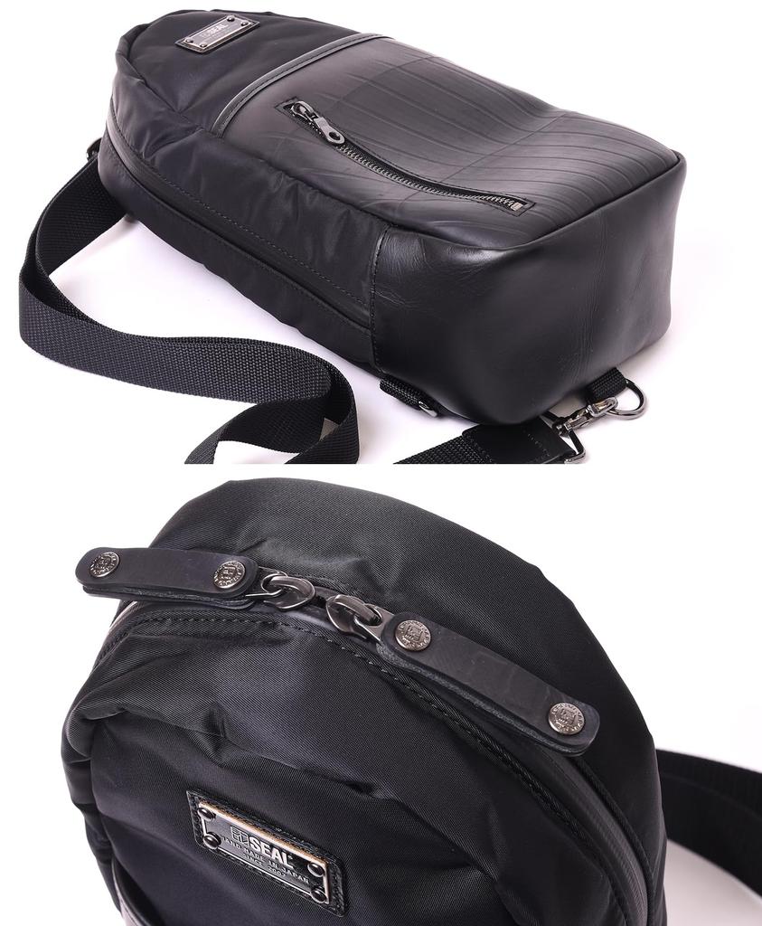 [Seal] MA-1 Model One-Shoulder Bag for Men, Crossbody Bag, Motorcycle Bag, FS-008BK