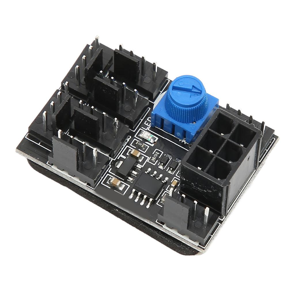 PWM Fan Hub PCB Black High Power Easy Installation Desktop Computer Cooling Fan Distributor