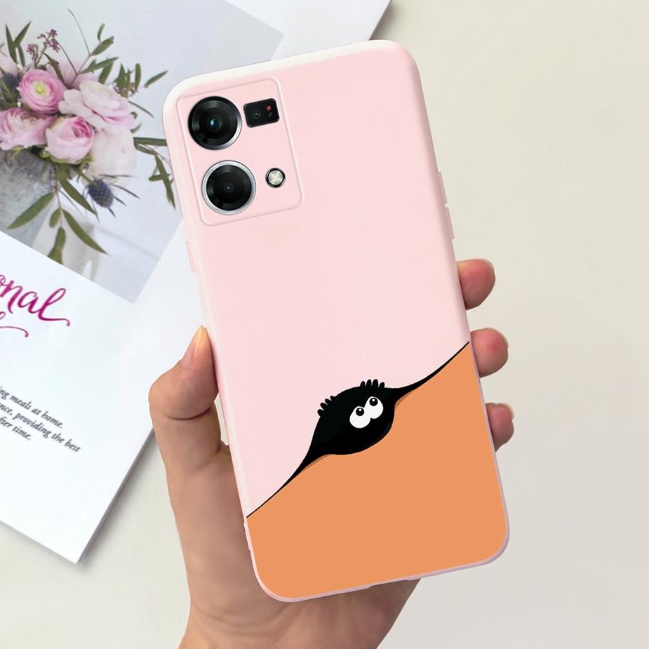 For Oppo Reno7 4G Case Oppo F21 Pro CPH2363 Stylish Candy Painted Cover Soft Silicone Phone Case For Oppo Reno 7 F21Pro 4G Shell