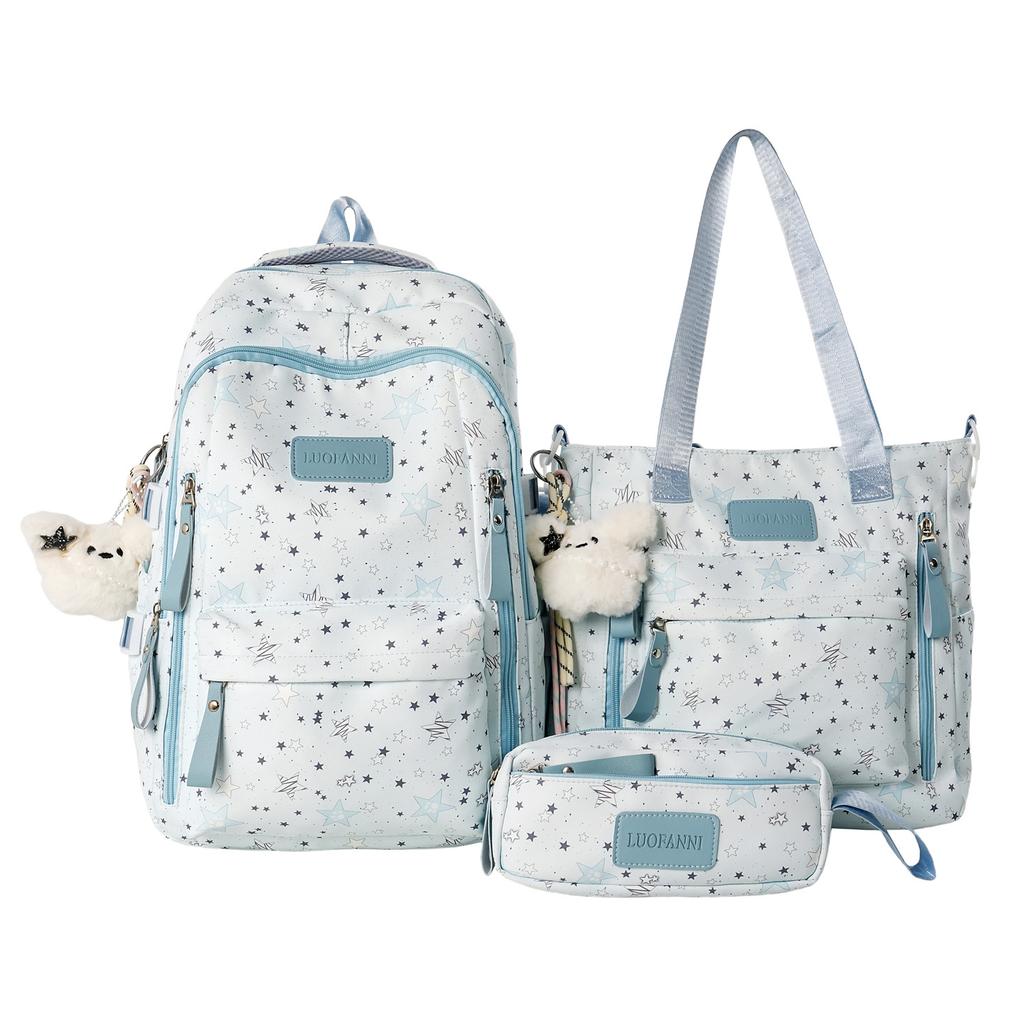 Schoolbag Japanese ins new high-value fresh and sweet star make-up bag women's light travel large-capacity backpack
