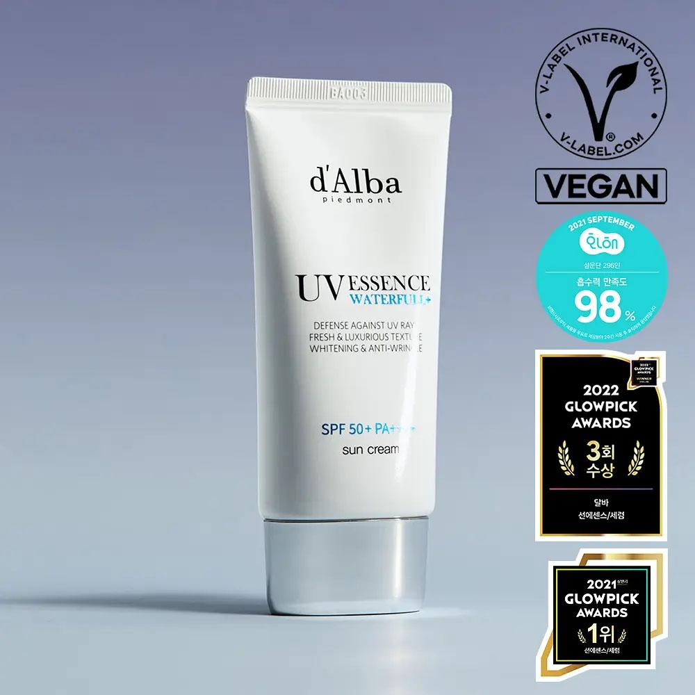 D’Alba Vegan Waterfull Essence Sonnencreme Duo Set LSF50+ PA++++ (50 ml x 2)