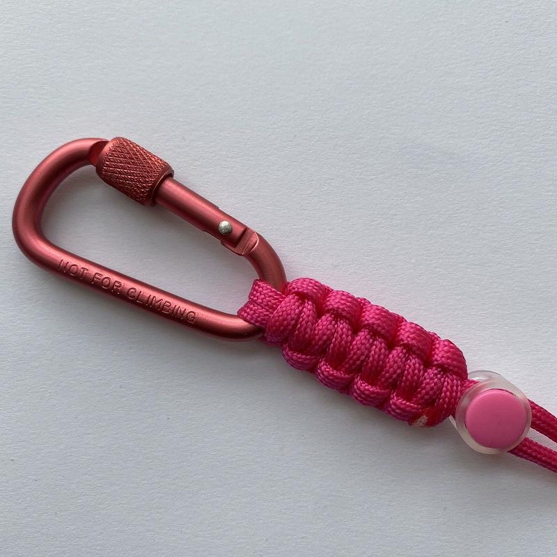 Umbrella rope woven water bottle buckle metal hook portable beverage lanyard mountaineering backpack key lock fast pendant edc