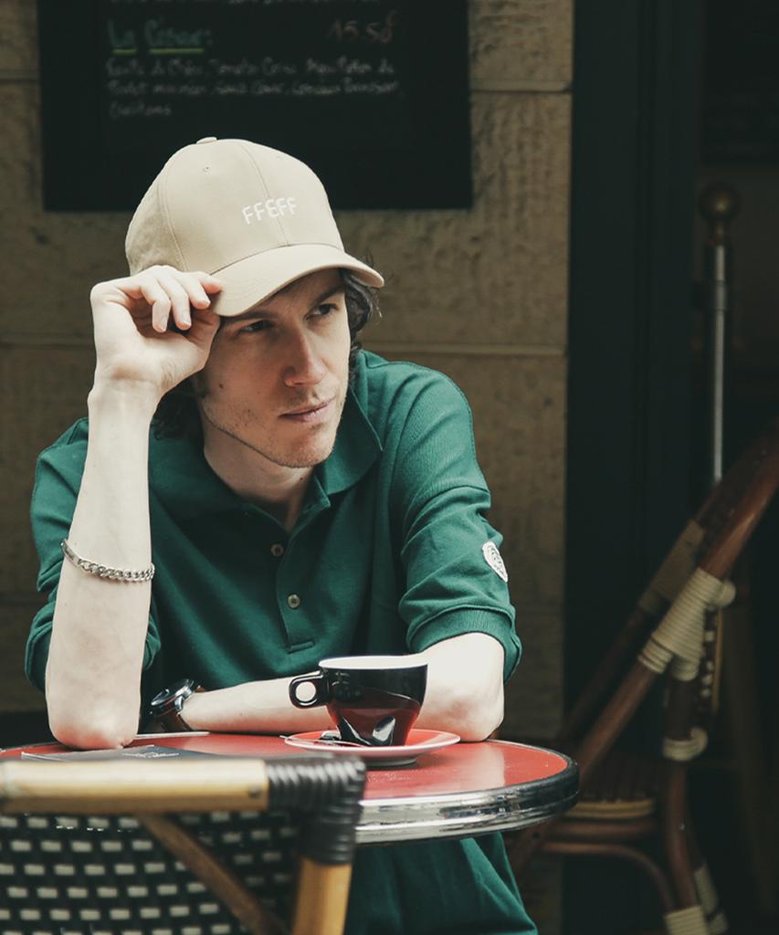 FFEFF STUDIO Digital Logo Stitch Ball Cap (Dark Beige)