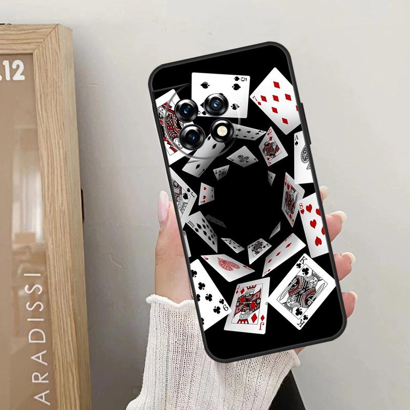 Poker Playing Card Case For OnePlus Nord 5 CE 4 3 2 Lite N20 N30 OnePlus 15 13 12 R 10T 13T 10R 8T 9 10 11 Cover