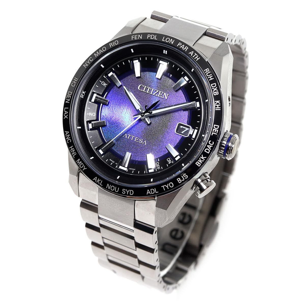 

Citizen Attesa UNITE з лімітованим годинником, Eco-Drive з живленням від світла, Радіокерований, Водонепроникний, СИНІЙ, Видання, Титан, Легкий, Сріблястий, Синій,